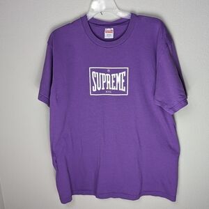 Supreme WarmUp Tee Men's Medium Purple Supreme Logo Tee